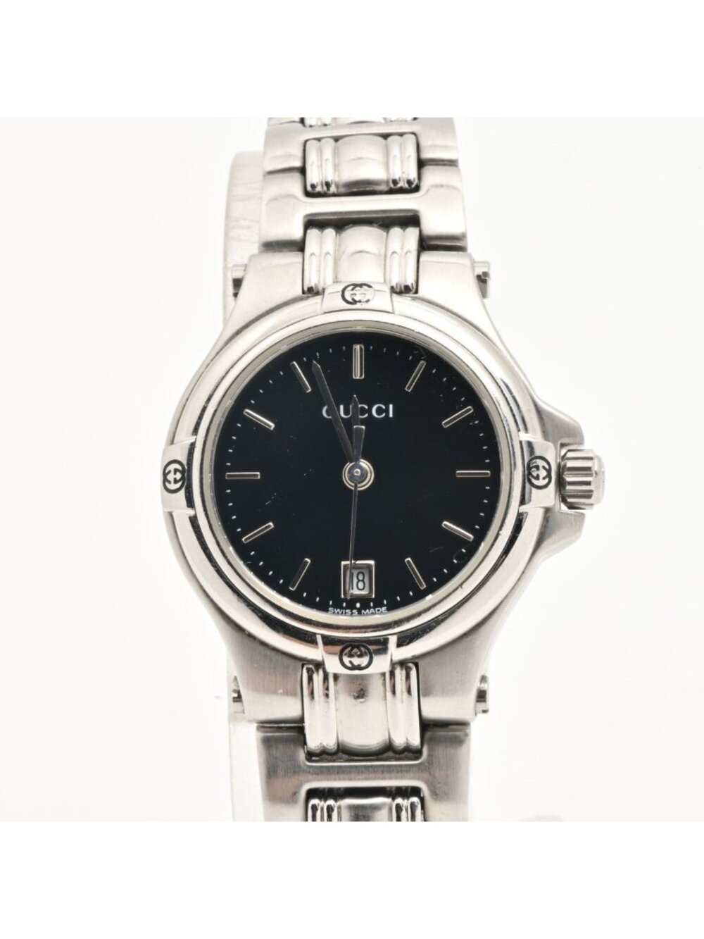 Gucci Watch Black Silver